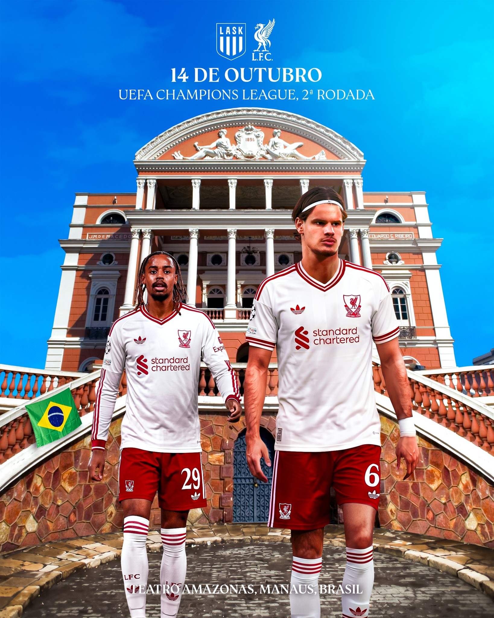 É dia de Liverpool, é dia de Champions League! 🔴 E aí, qual cidade deve aparecer na nossa próxima arte de jogo? Deixa aí nos comentários! 👇