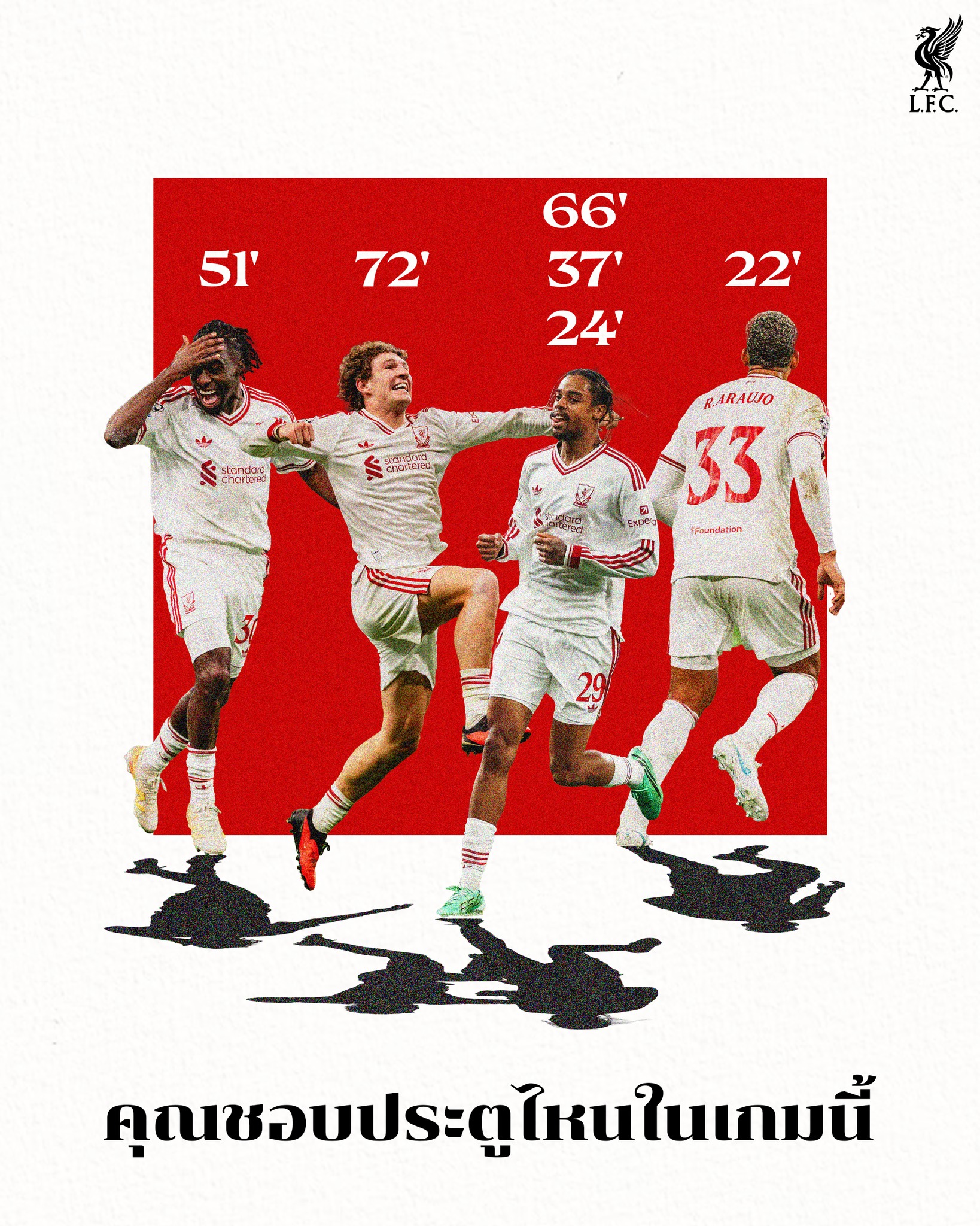 หลายประตู หลายช็อตเด็ด แต่เลือกได้แค่หนึ่ง! ⚽ นาทีไหนหรือประตูไหนคือที่สุดของคุณ? #LFCThai