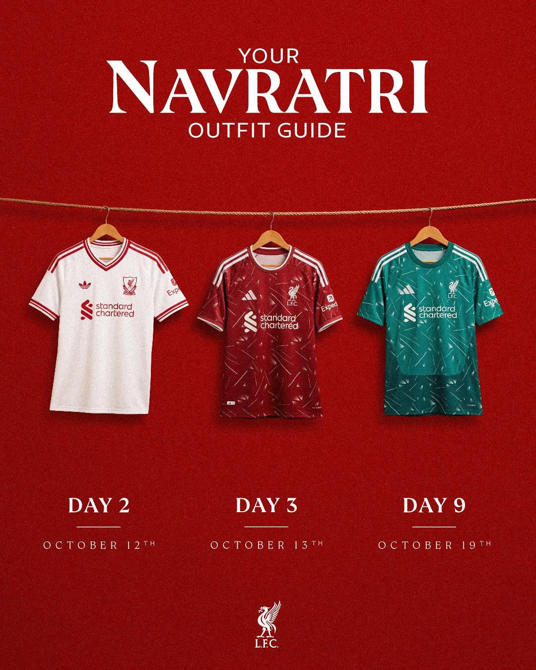 Serving Navratri fits, the LFC way ❤️😉 #LiverpoolIndia