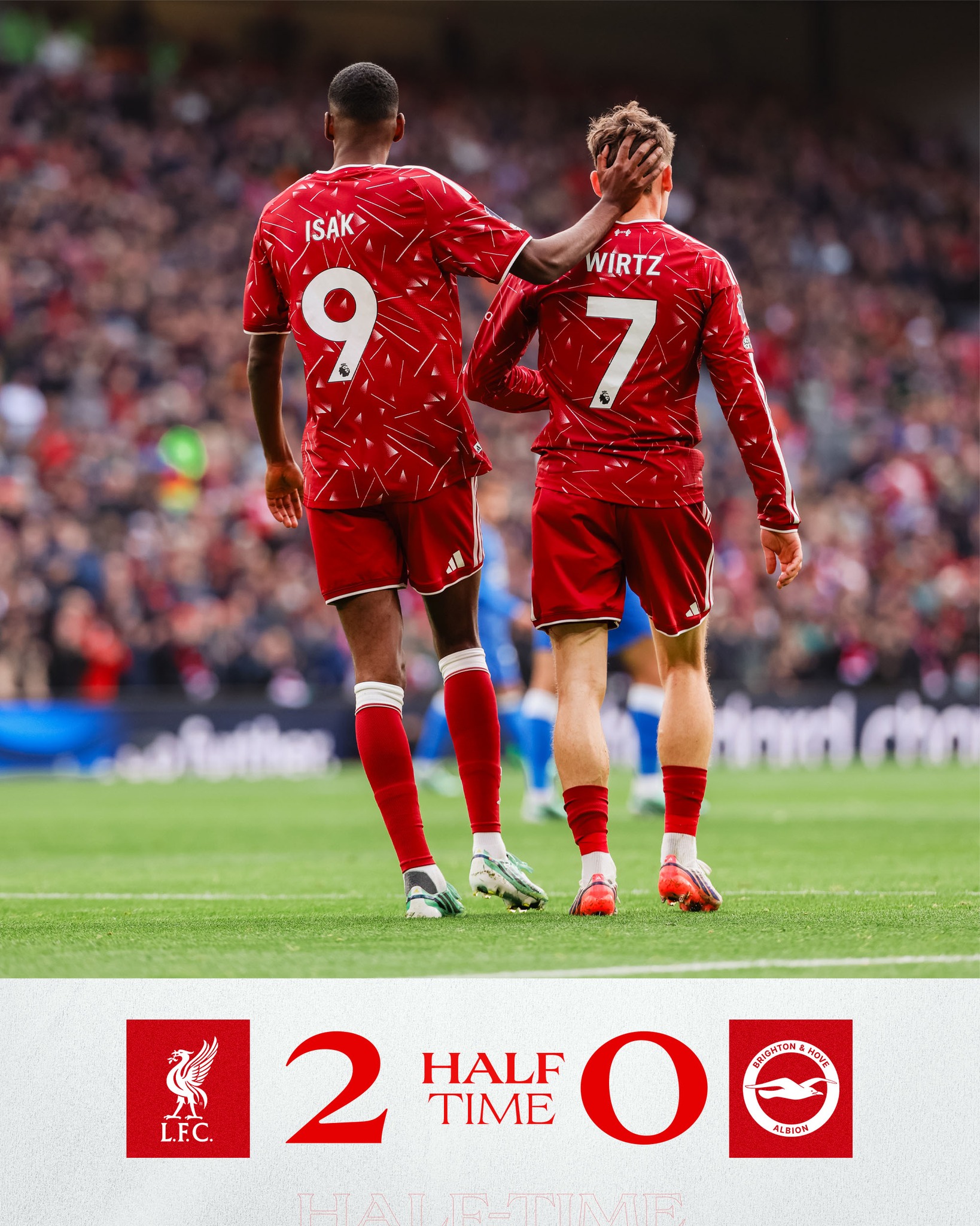 We lead at the break ⚽️