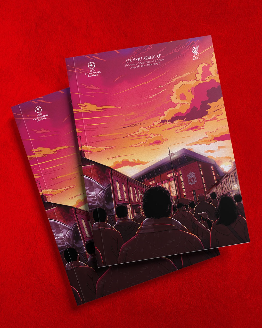 Our latest artist-edition #UCL matchday programme cover, created by illustrator, designer and director Yoni Weisberg 👏🎨