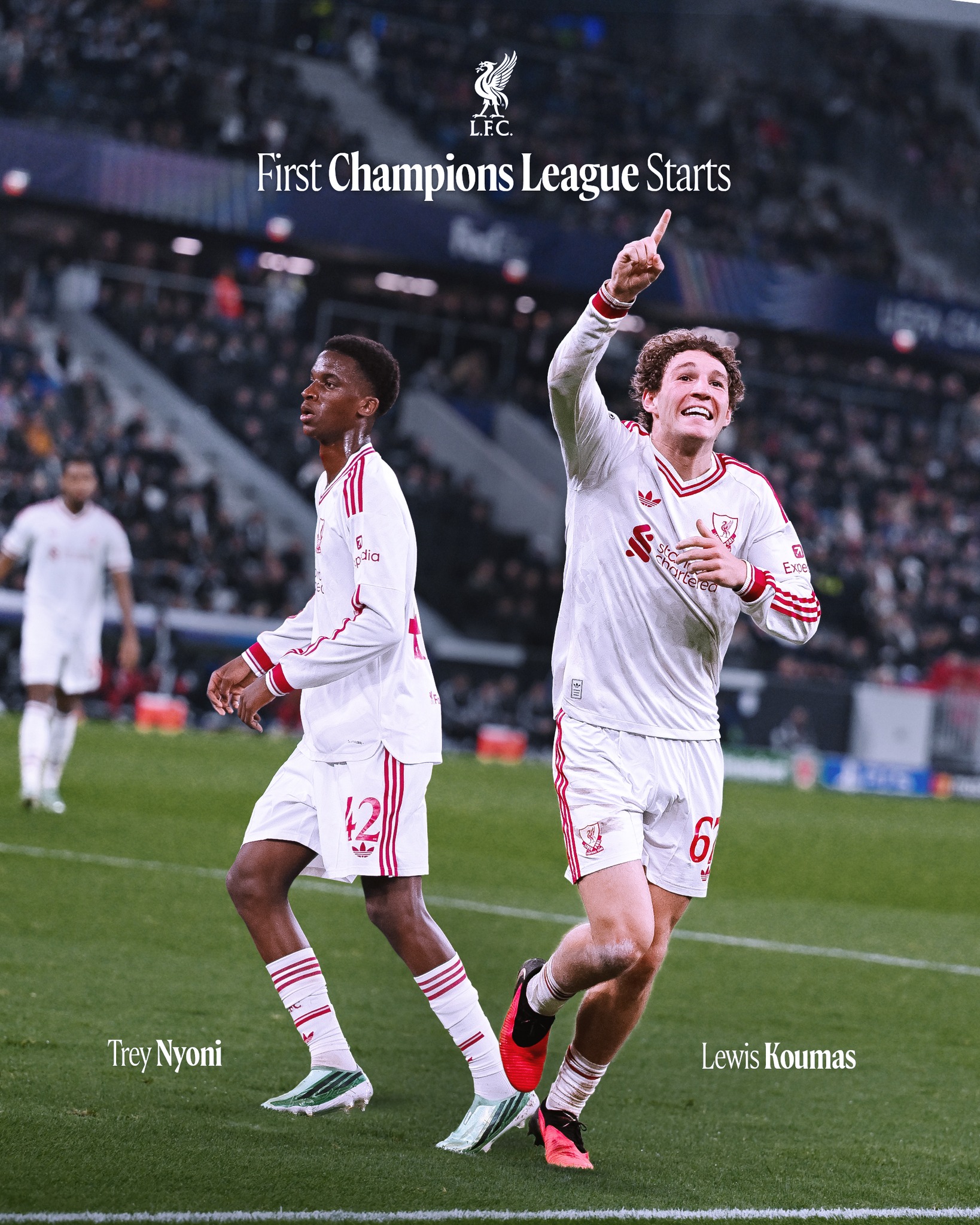 First #UCL starts for Trey Nyoni and Lewis Koumas last night 💫