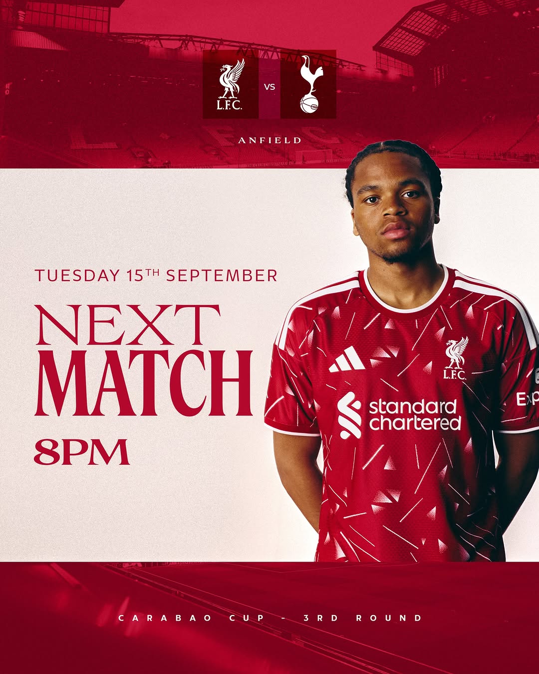 Onto Carabao Cup action at Anfield on Tuesday 🆚