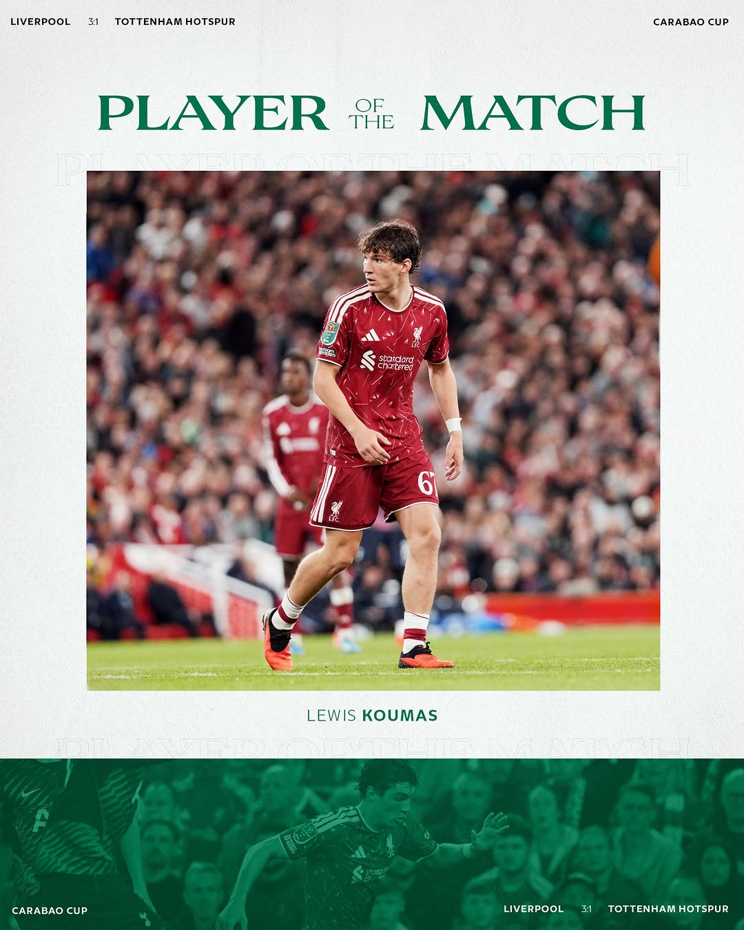 A 🔝 performance tonight from our Player of the Match 🏆 Well in, Lewis! 👏