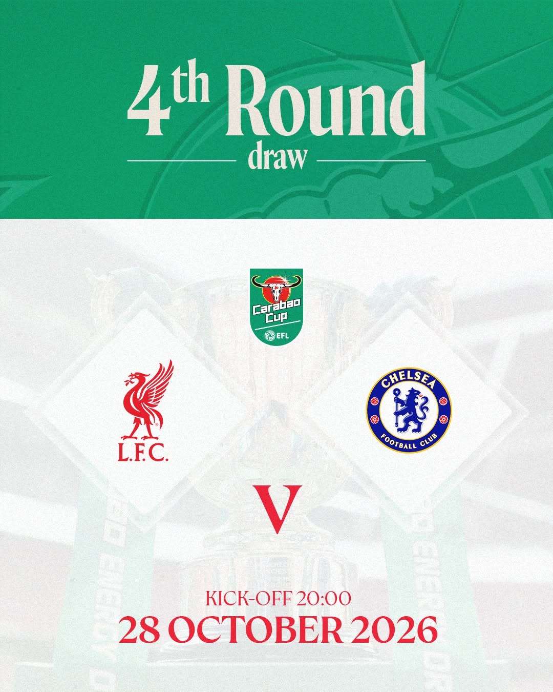 Liverpool v Chelsea: Carabao Cup fixture details confirmed 🗓️