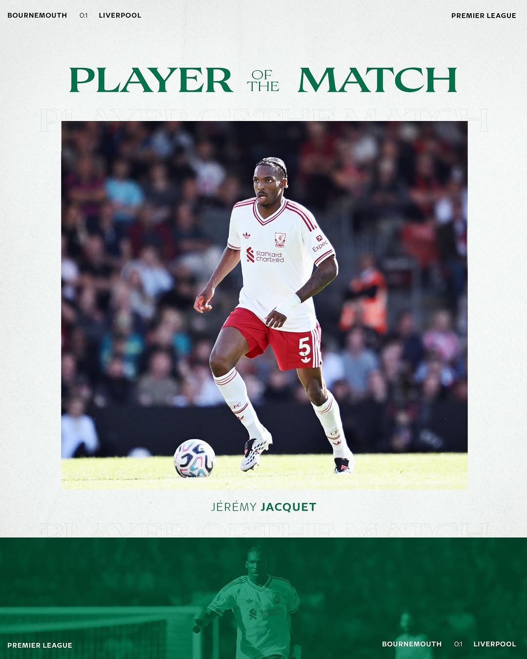 Another solid performance from Jeremy Jacquet 💪 Our #BOULIV Player of the Match 🏆