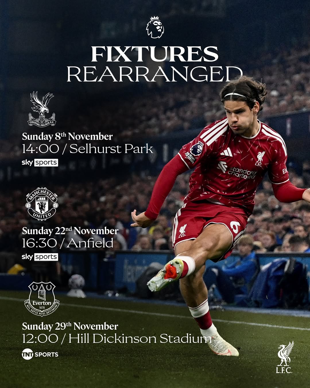 Three of our November #PL fixtures have been rearranged 🗓️