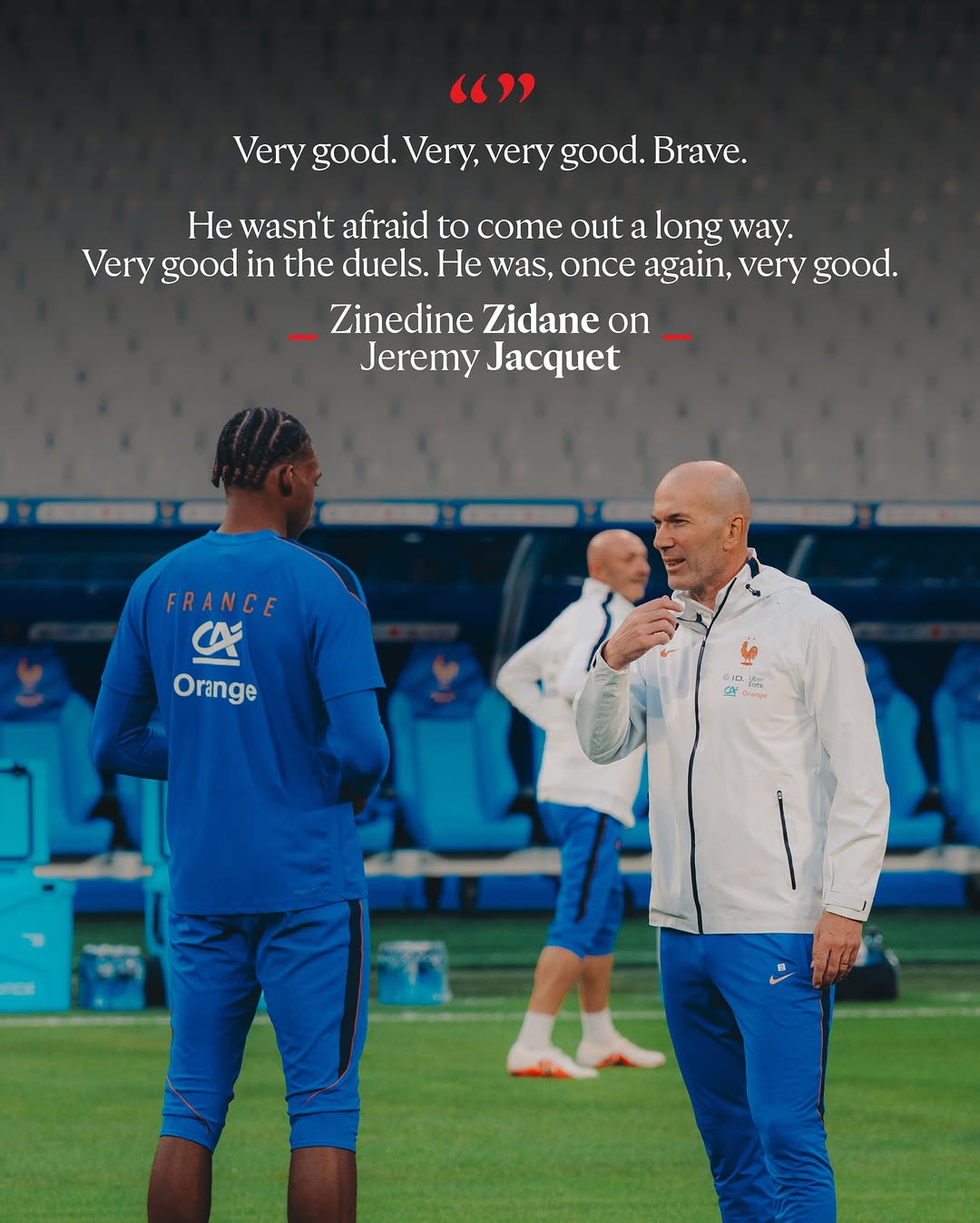 Jeremy earns high praise from Zinedine Zidane 👏