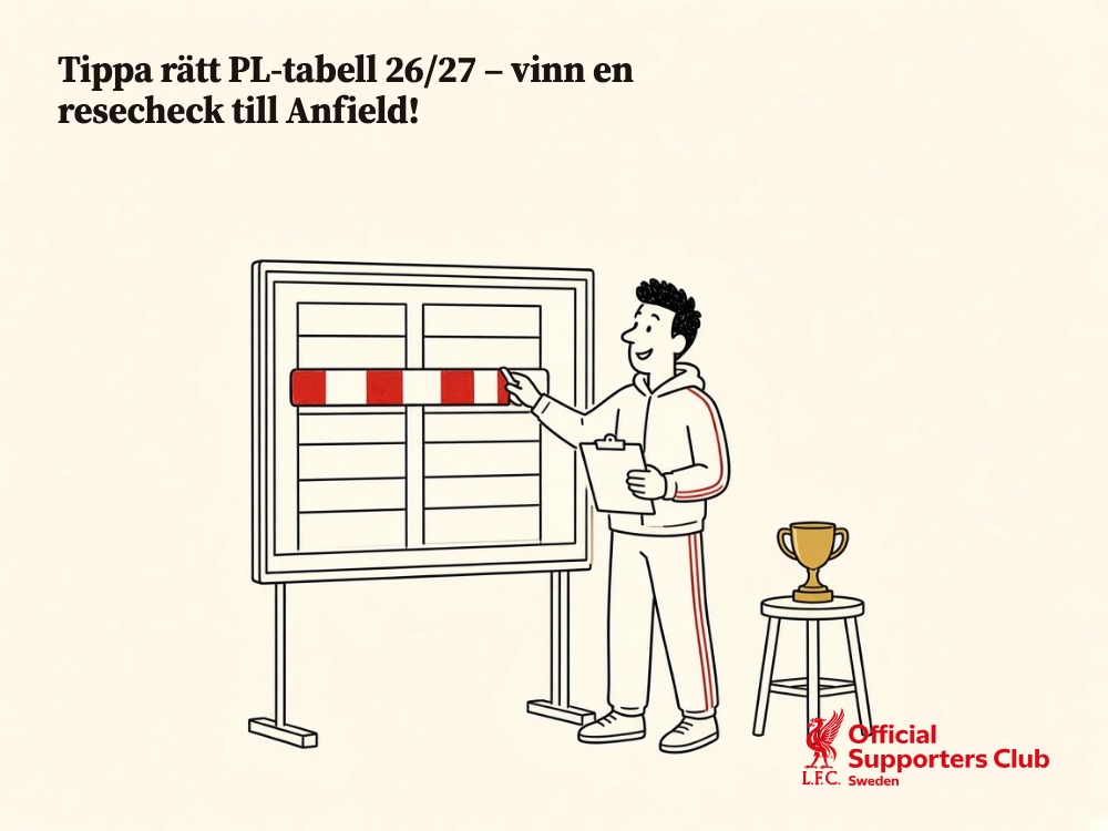 Tippa rätt PL-tabell 26/27 – vinn en resecheck till Anfield!